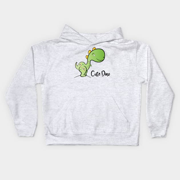 Cute Dino Kids Hoodie by sgmerchy